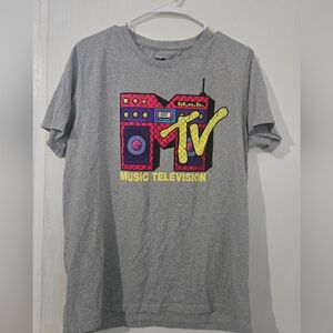 Large MTV Womens Logo Gray Tee